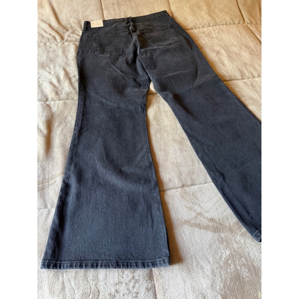 Universal Thread High-Rise Flare Jeans Washed Black 12 Short Comfort Stretch